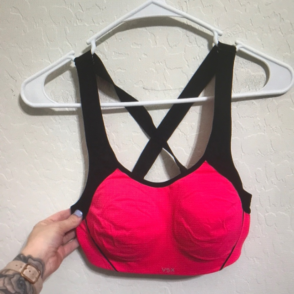 VSX Pink and Black Sports Bra